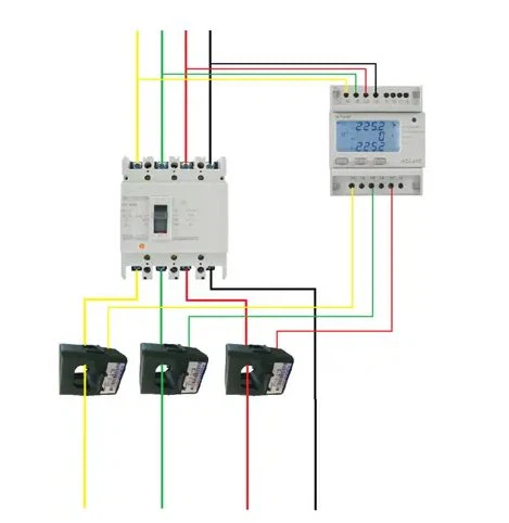 Din Rail Three Phase AC Power Meter